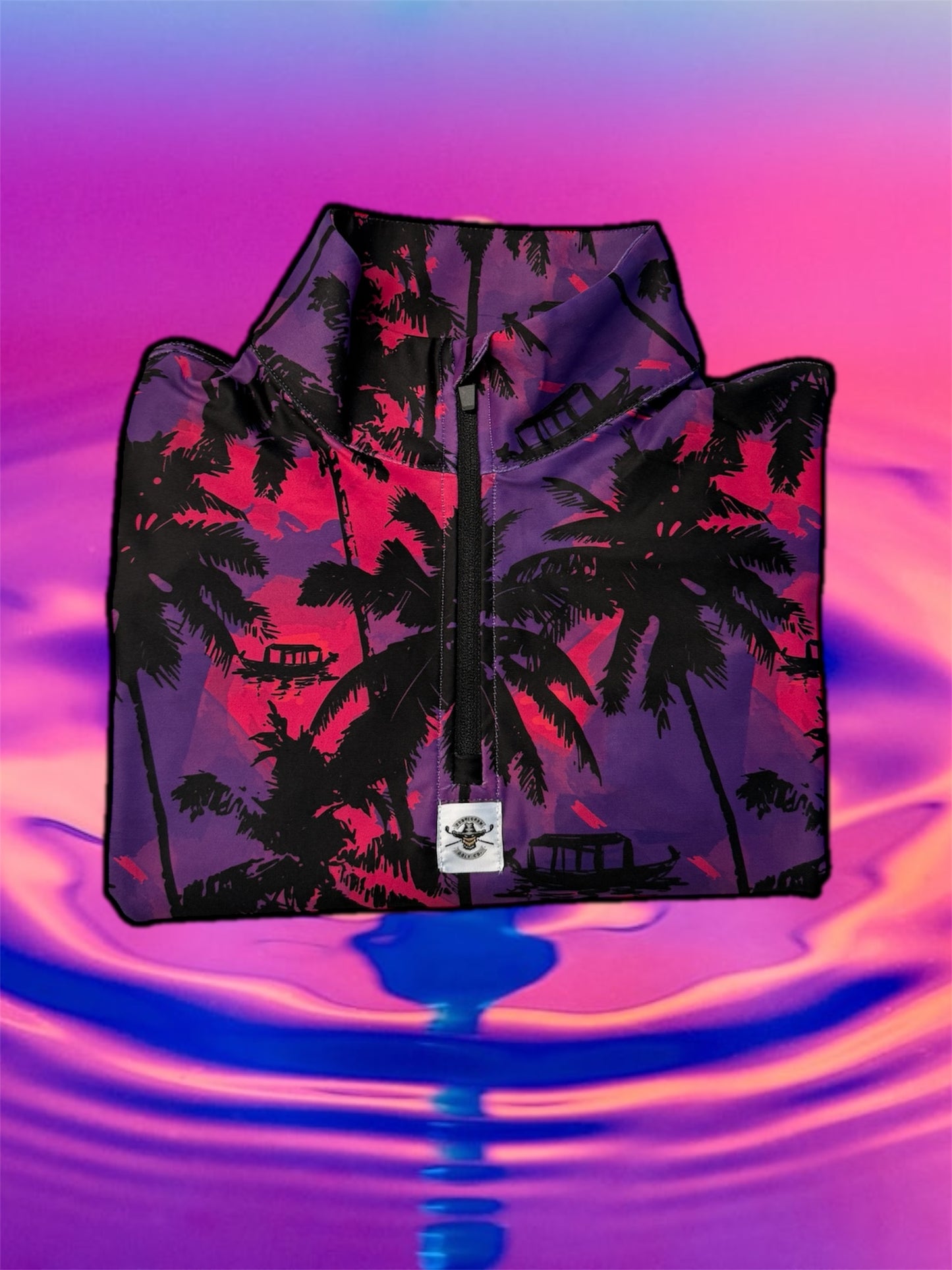 Polo 1/4 zip pour femme Jungle Boat