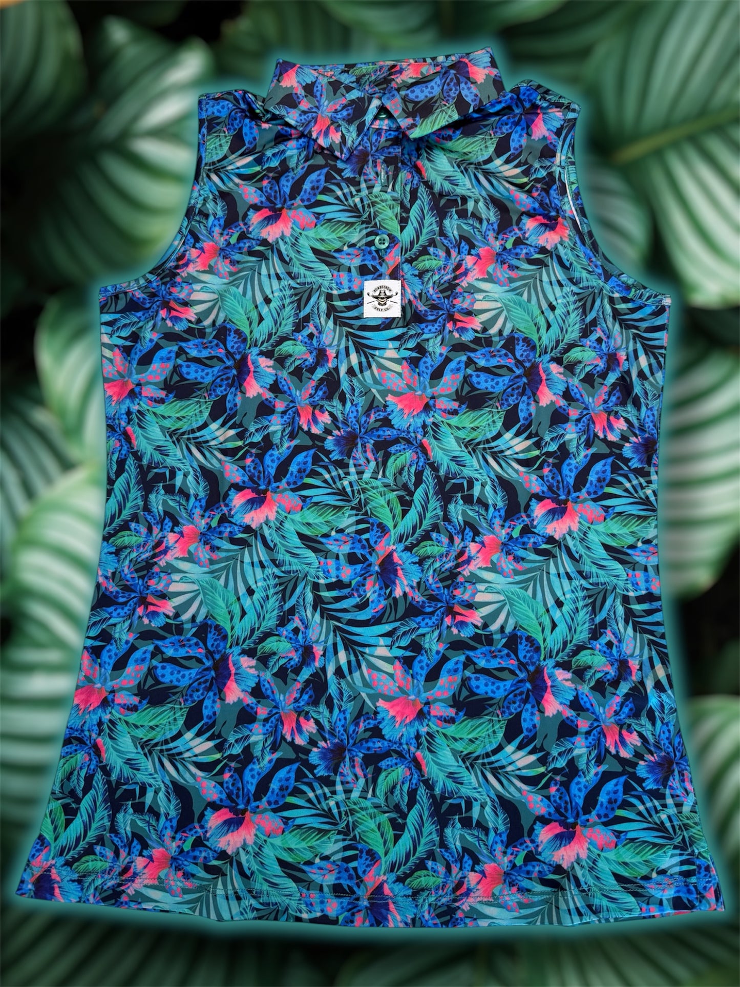 Polo femme Exotic  Forest sans manche
