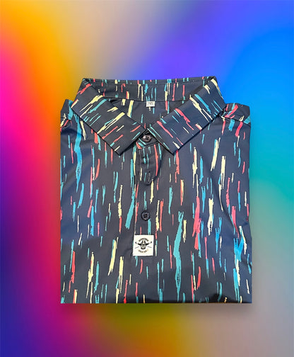 Rainbow divot polo shirt