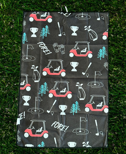 Serviette de golf FORE!!