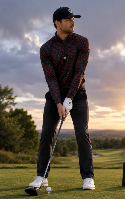 Polo 1/4 zip Tee Storm