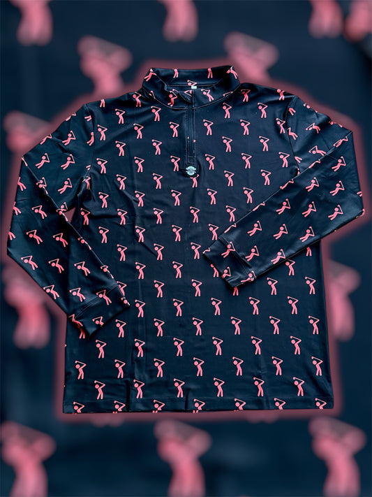 Polo 1/4 zip Mens Club (manche longue)