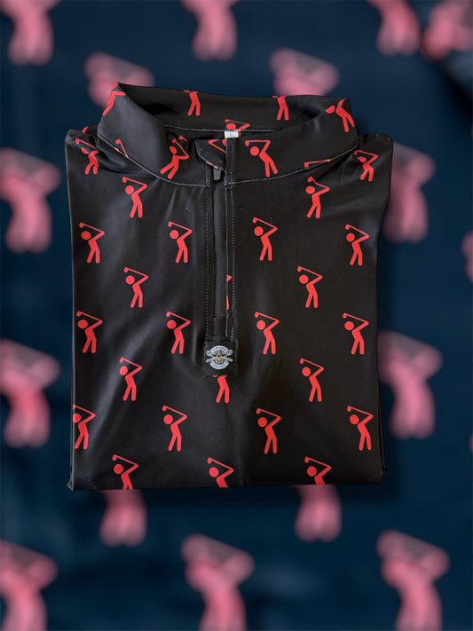 Polo 1/4 zip Mens Club (manche longue)