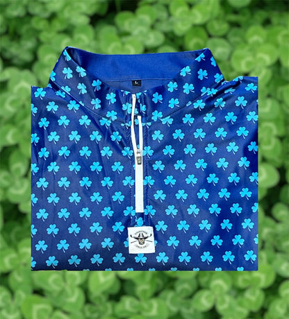 Lucky Clover 1/4zip polo shirt