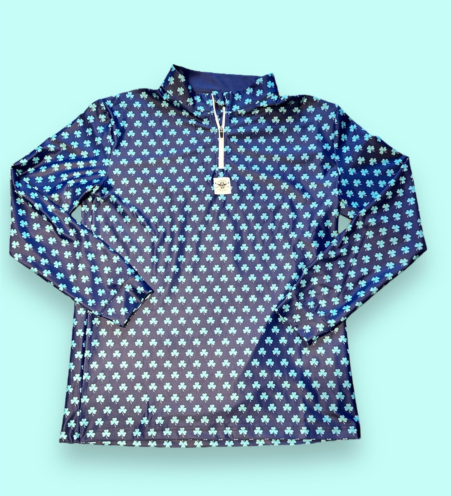 Lucky Clover 1/4zip polo shirt