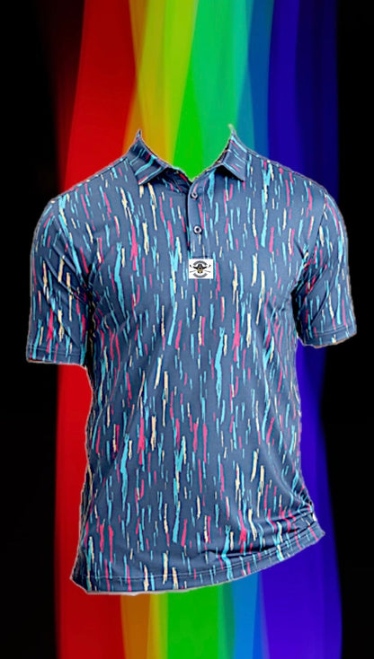 Rainbow divot polo shirt